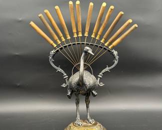 Peacock knife holder