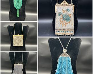Art deco beaded hang bags