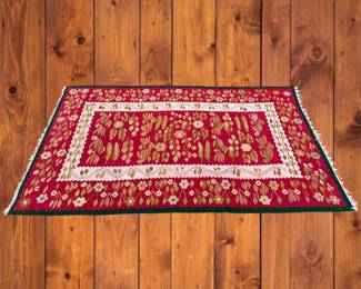 Handwoven dhurrie rug