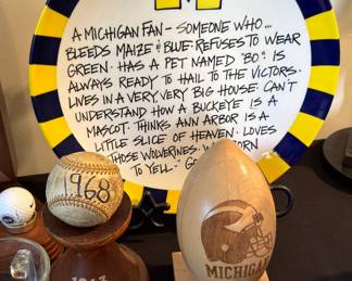     Michigan fan decorative plate