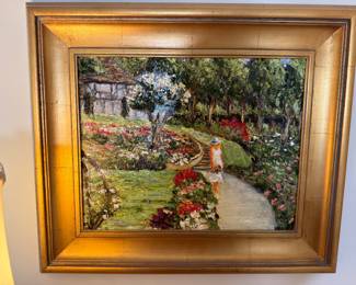 impasto garden painting