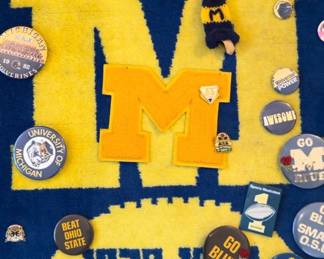 Michigan buttons and textile