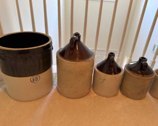 Various stoneware crocks