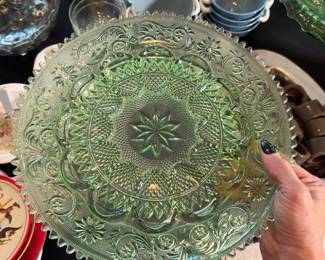 Indiana Glass Tiara Chantilly Egg Platter