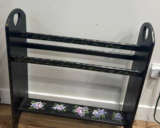 Wooden towel rack