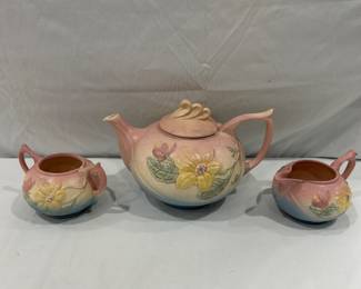 Pink magnolia tea set