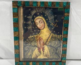 Framed religious painting