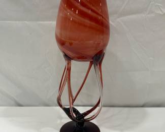 Blown glass goblet