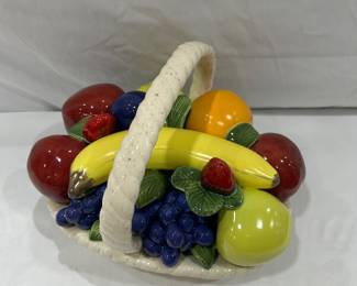 Ceramic fruit basket centerpiece