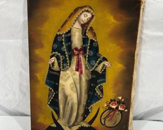 Framed religious painting 