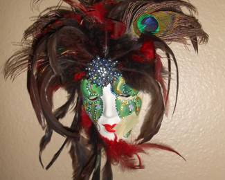Mardi Gras Porcelain Mask.........