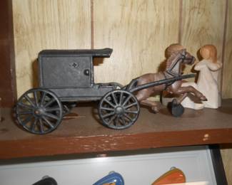 Cast Iron Horse & Wagon