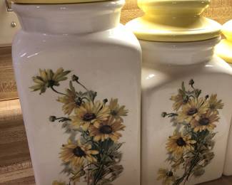 Vintage early 1980’s 4 pc ceramic canister set