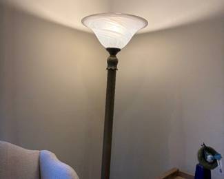Metal torchere light
