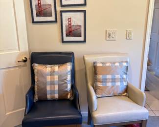 Grandin Road leather chairs