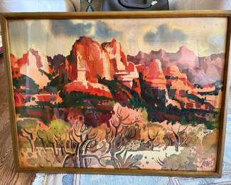 "Sedona" watercolor by Milford Lorenz ANA