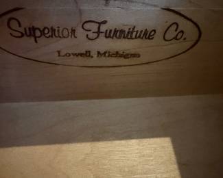 #34 - $180 - Vintage Superior furniture co Lowell Michigan end table and coffee table end table 28wx24dx26t - coffee table - 48wx30dx20t