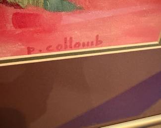 #47 - $48 - P.Collouib framed art" table branche" 36wx26t