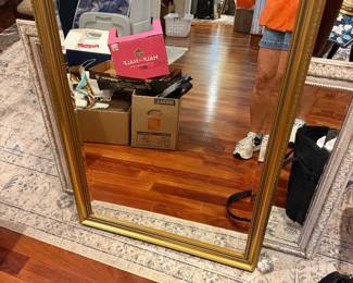 #5 - $68 - Gold framed wood mirror 28wx40