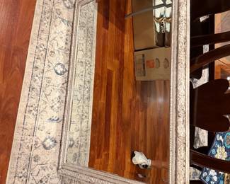 #8 - $68 - White wood framed mirror 41wx30t
