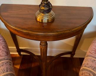 #10 - $110 - Half moon side table 3 legs 31wx15dx29t