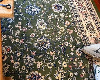 #29 - $240 - Kashan Collection 10x13 Greens - blues and cream