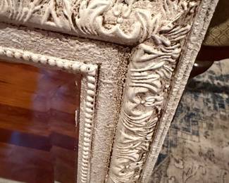 #8 - $68 - White wood framed mirror 41wx30t