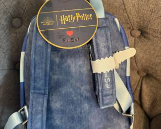 #156 - $28 -Harry Potter Ravenclaw Fred Segal backpack blue & white checkered pattern