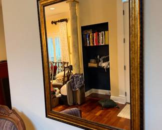 #11 - $50 - Gold and black framed mirror 26.5wx31t