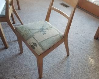 Mid-century Modern dining table & chairs - chair detail