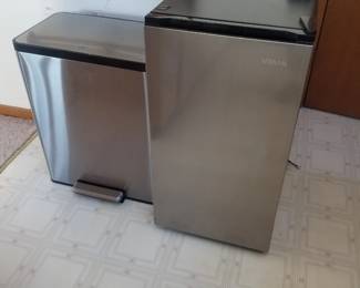 Step trash can; Vissan mini fridge - 2 available