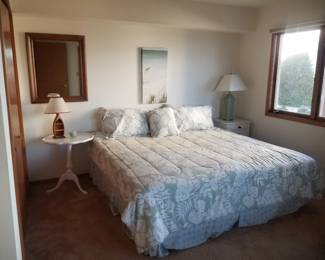 King bed; and table; table lamps