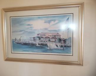 Yacht Club at Stone Harbor by Doris Zogas; signed; #122/700