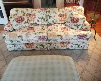 Down-filled floral couch by Lee Furniture