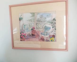 Framed watercolor