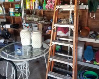 Step ladders; patio furniture