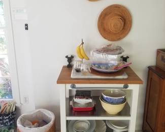 Hats; kitchen storage table