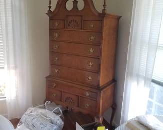 Chippendale-style chest-on-chest highboy