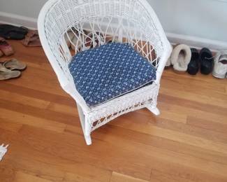 Child's wicker rocking chair