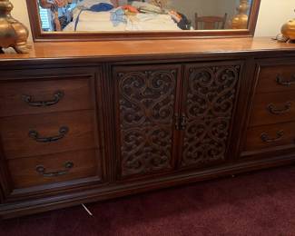 vintage Bassett wood dresser
