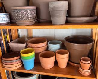 assorted clay/ceramic pots