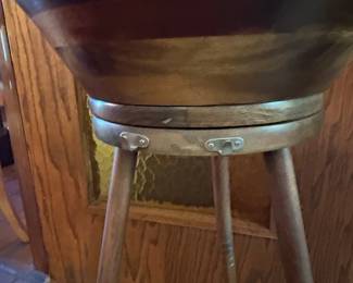 MidCentury Modern Turned Wood Pedestal Bowl third image