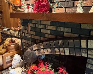 Vintage Brass Fireplace Fan Screen third image