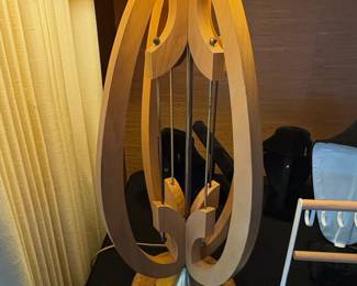 MidCentury Modern Sculptural Bentwood and Brass Table Lamp second image