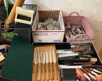 Assorted Vintage Kitchen Utensils and Flatware Collection second image