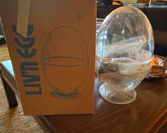 Vintage Livn Egg Acrylic Container