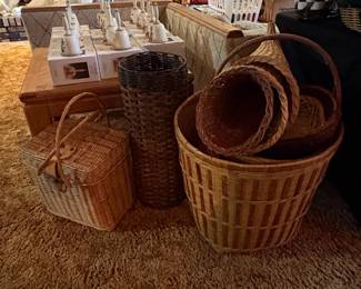 Collection of Assorted Decorative Wicker and Longaberger Baskets fourth image