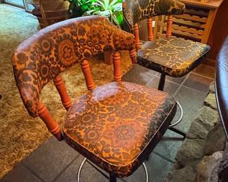 MidCentury Modern Swivel Bar Stools