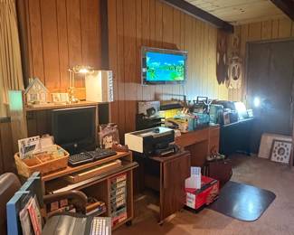 MidCentury Modern Oak Entertainment Wall Unit fifth image