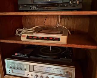Vintage Audio and Video Entertainment Stack